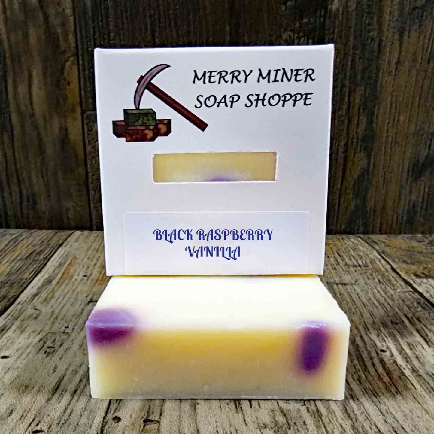 natural bar soap scented as black raspberry vanilla