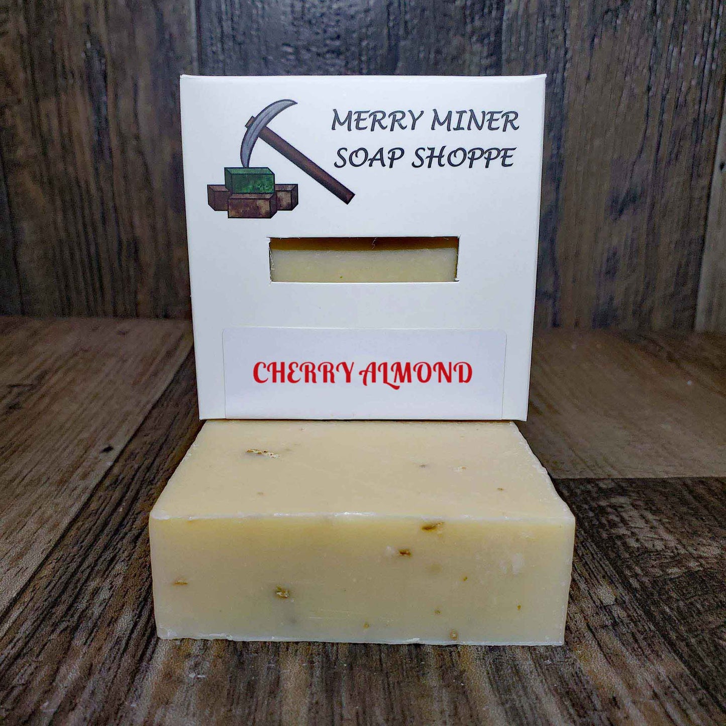 natural bar soap scented as cherry almond