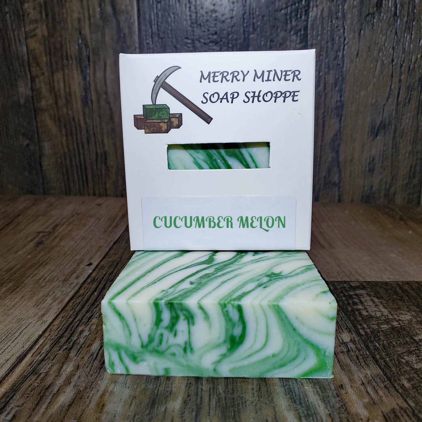 natural bar soap scented as cucumber melon