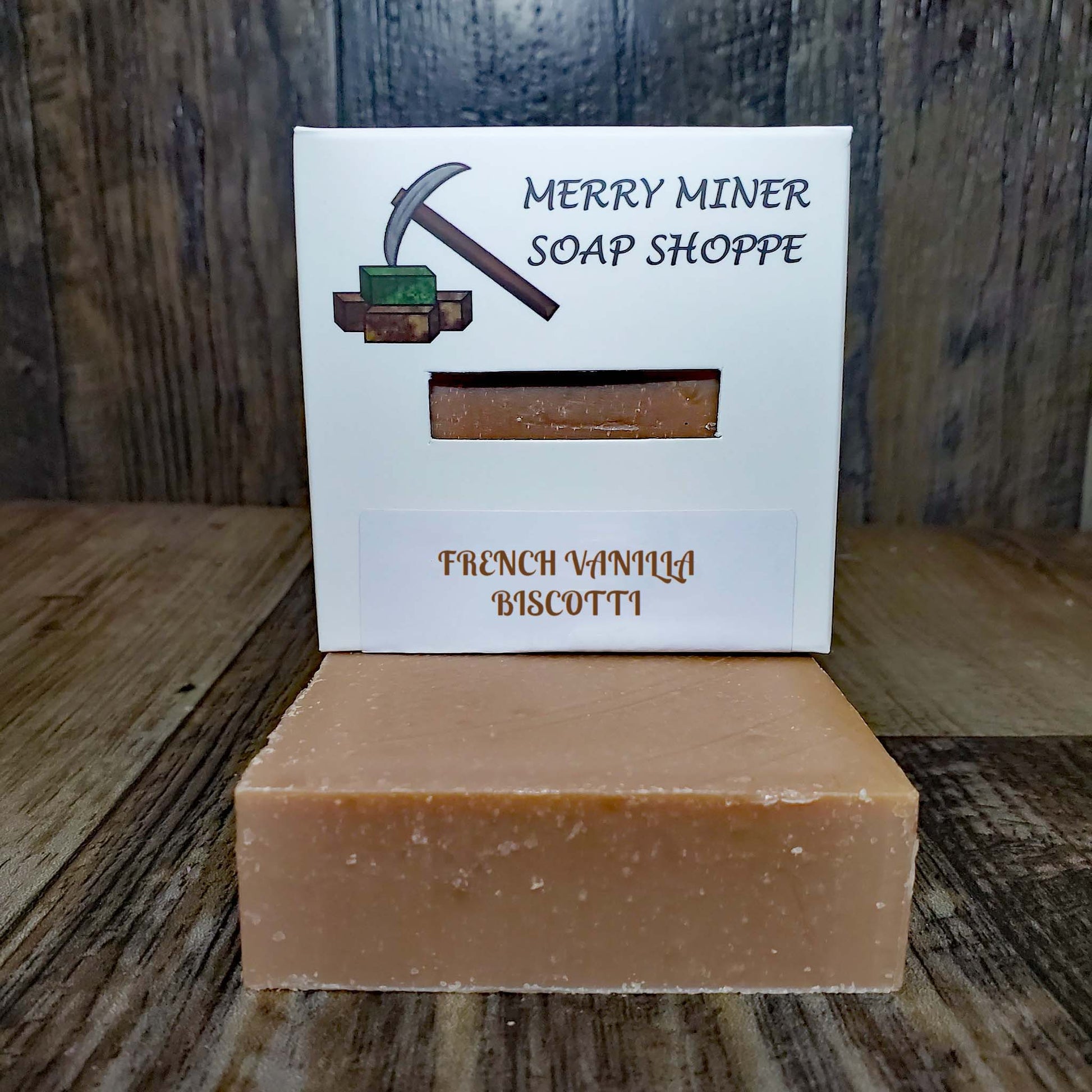 natural bar soap scented as french vanilla biscotti