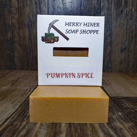 natural bar soap scented as pumpkin spice