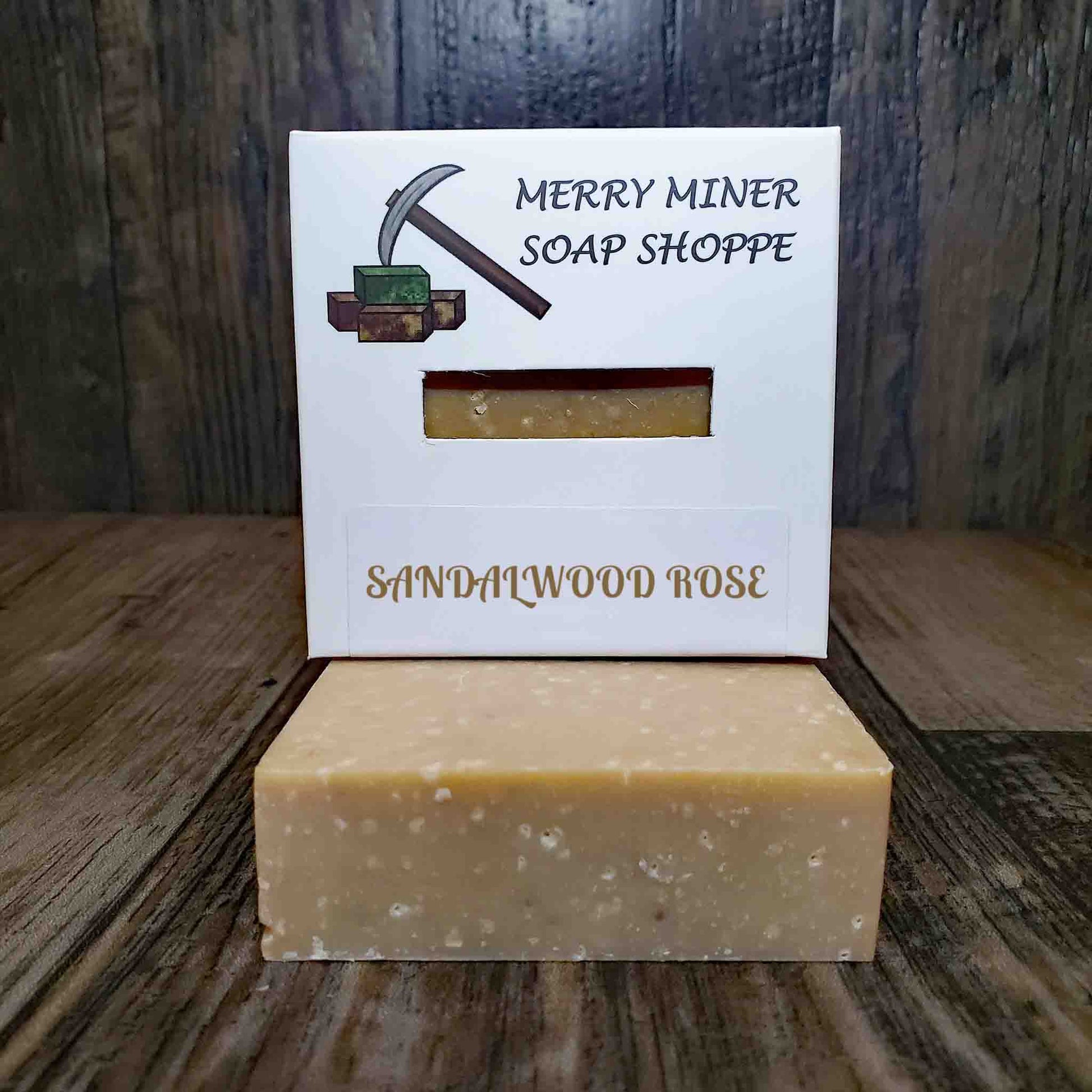 natural bar soap scented as sandalwood rose