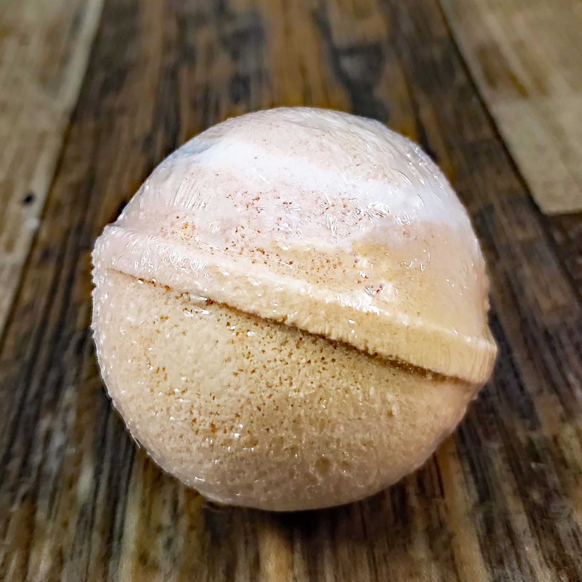 natural bath bomb scented as almond coconut