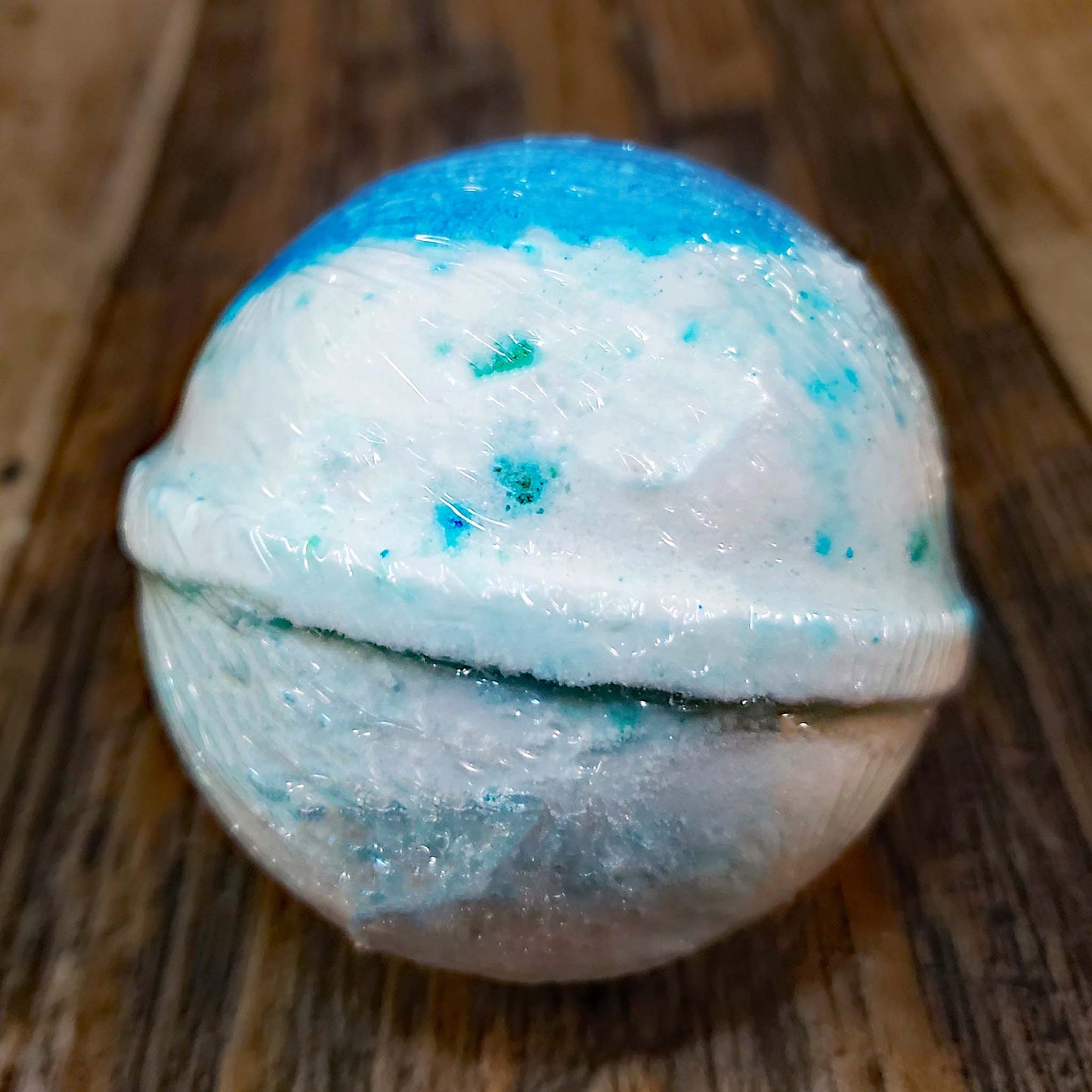 natural bath bomb scented as spearmint rosemary