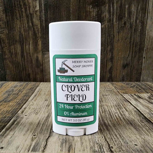 natural deodorant scented as clover field