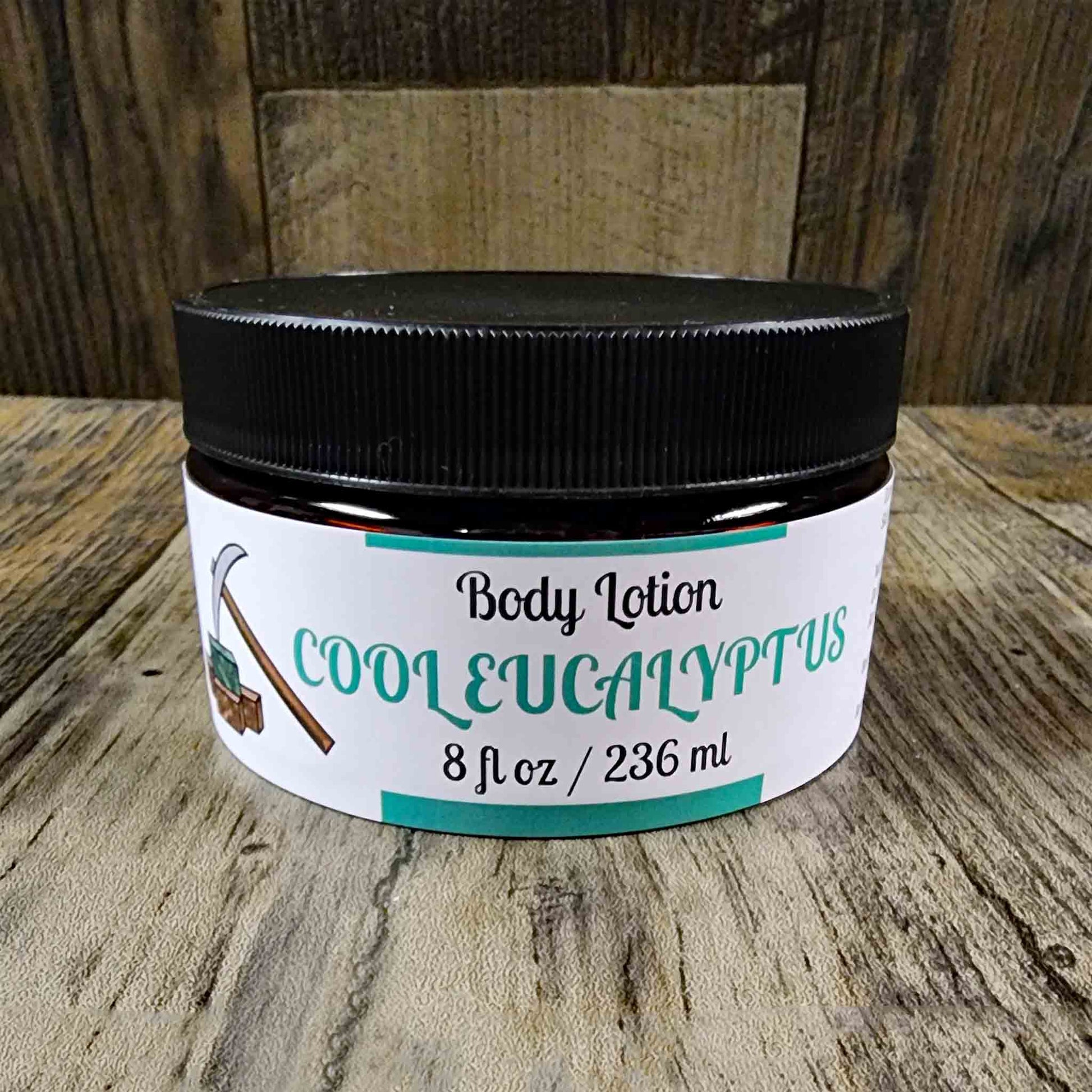 natural body lotion scented as cool eucalyptus