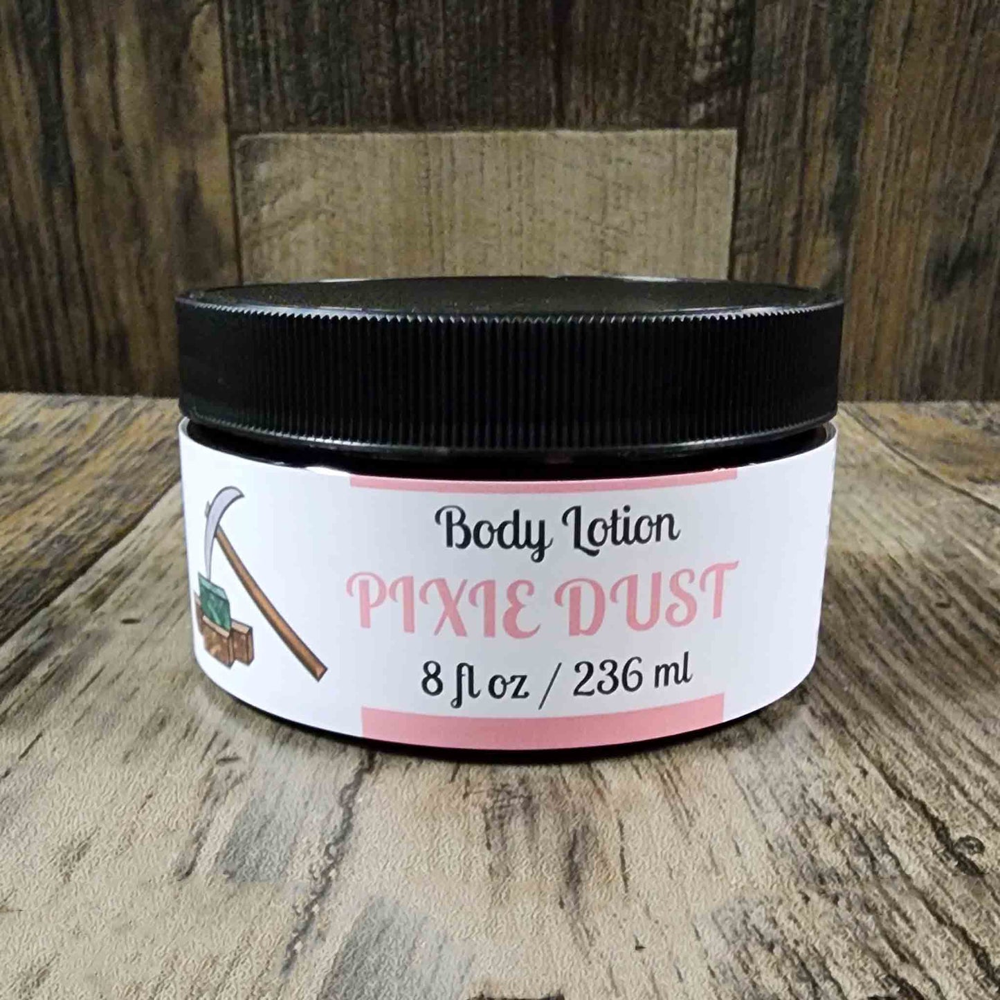 natural body lotion scented as pixie dust