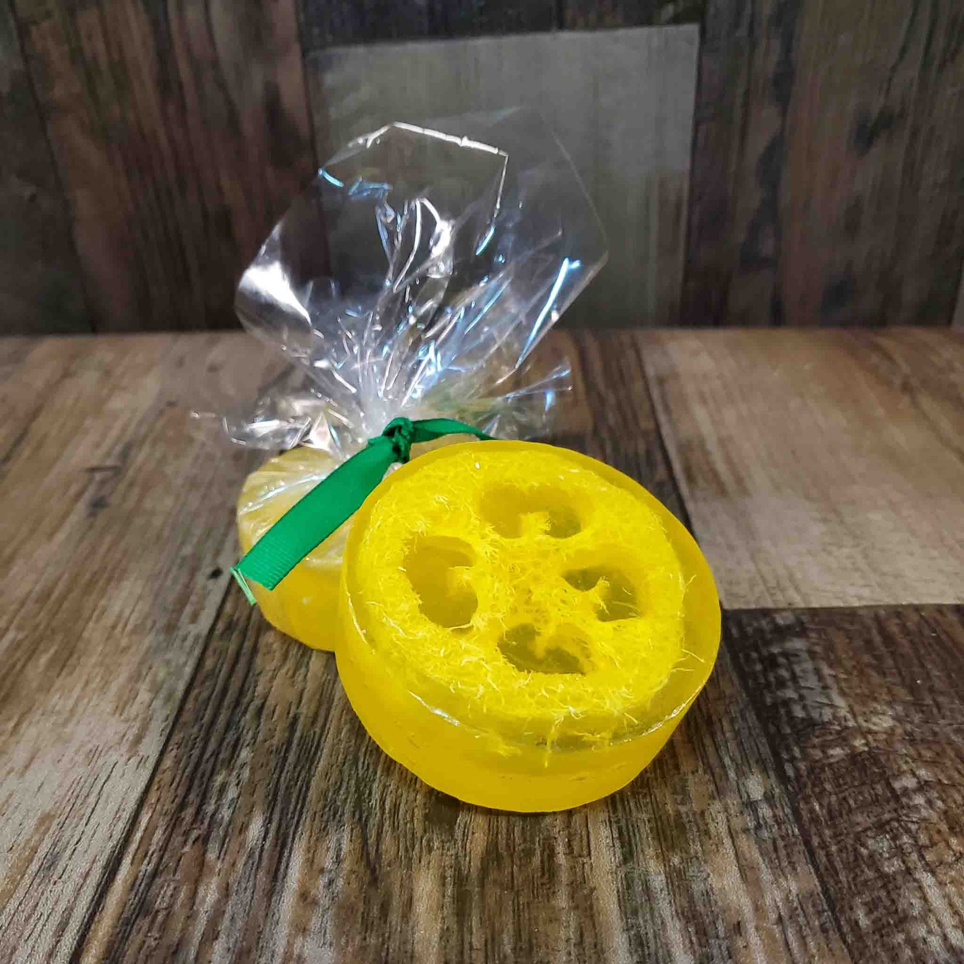 natural loofah soap scented as lemon sage