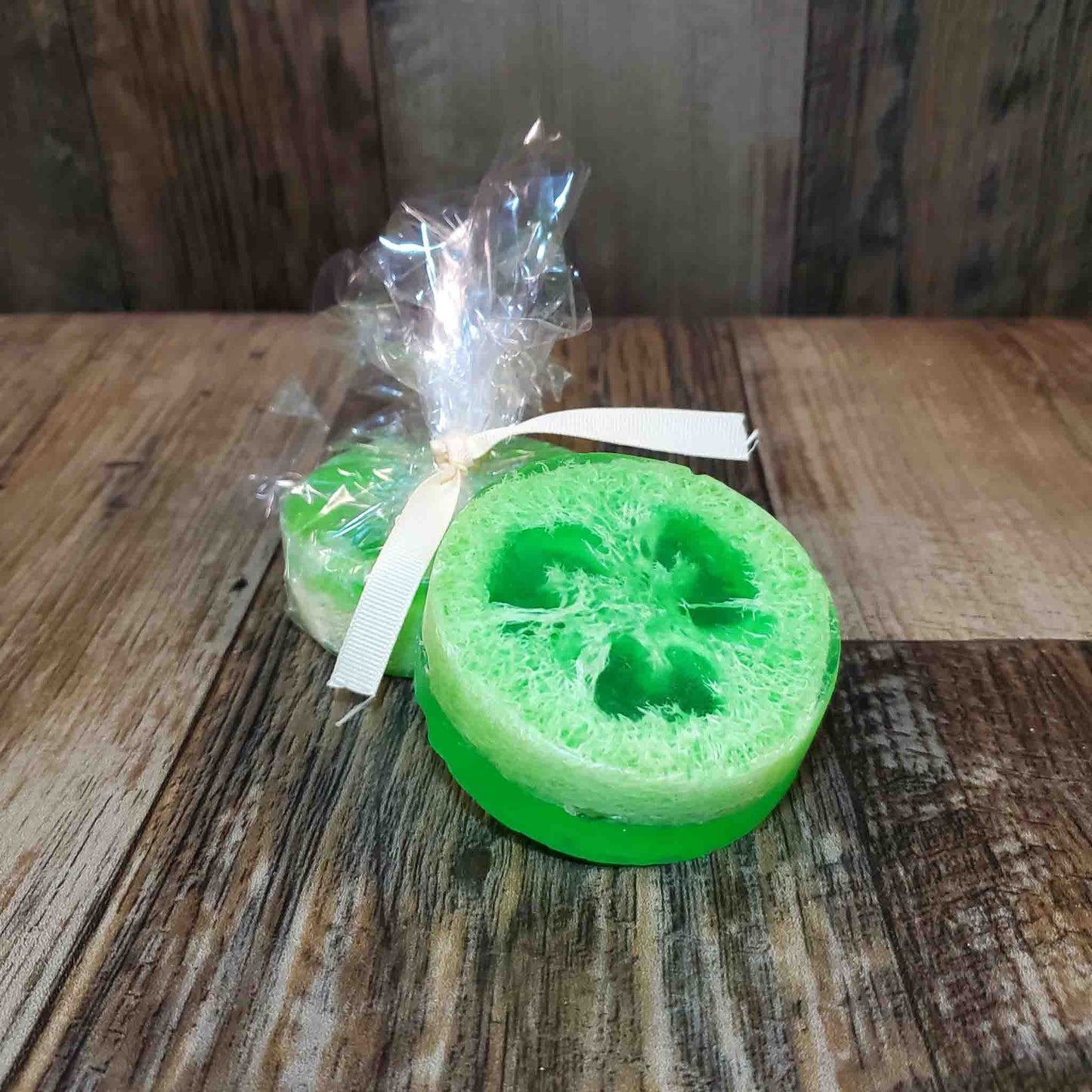 natural loofah soap scented as pearalicious