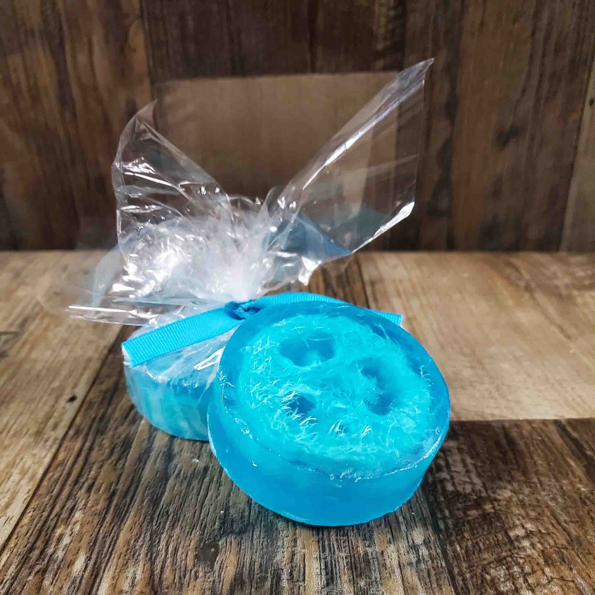 natural loofah soap scented as snowflake