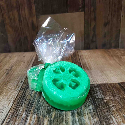 natural loofah soap scented as mistletoe