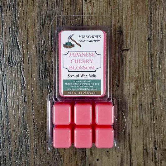 soy coconut wax melts scented as japanese cherry blossom