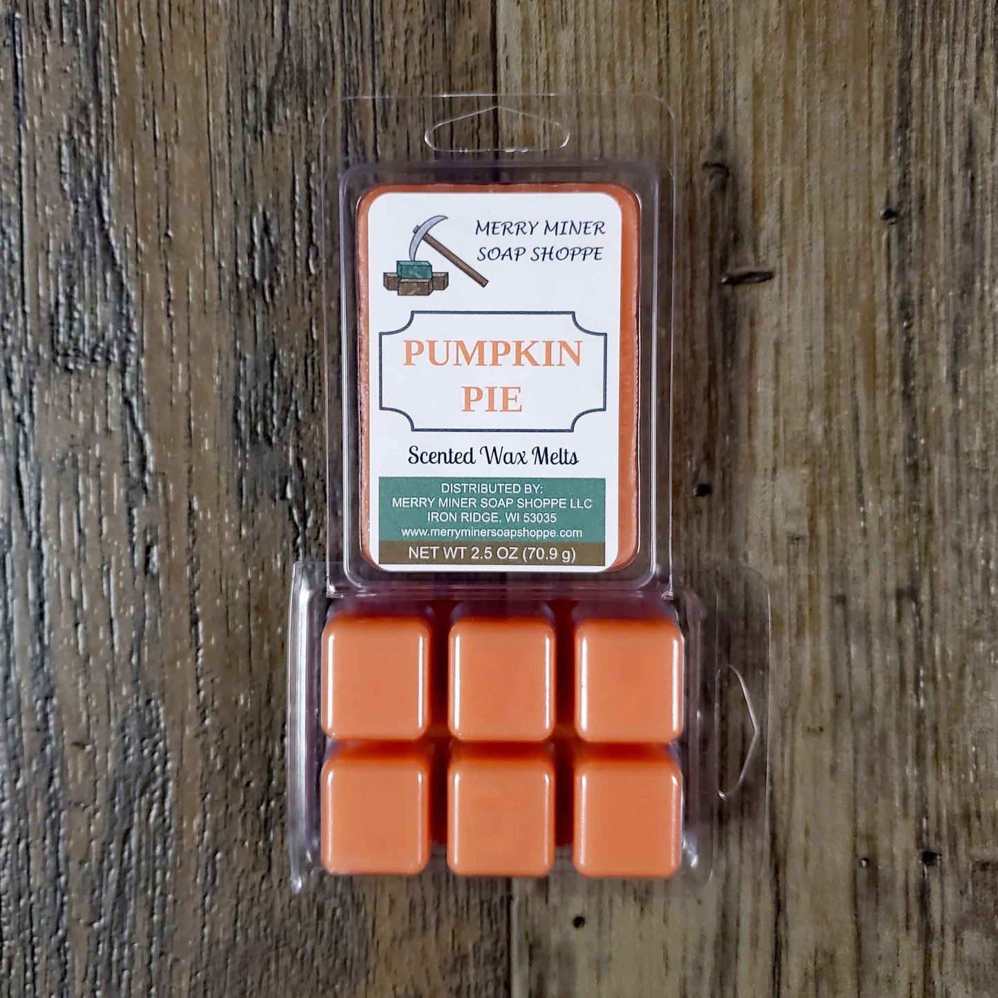 soy coconut wax melts scented as pumpkin pie