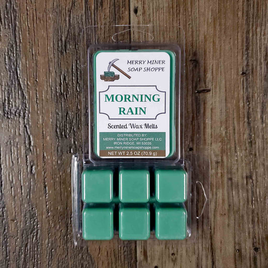 soy coconut wax melts scented as morning rain